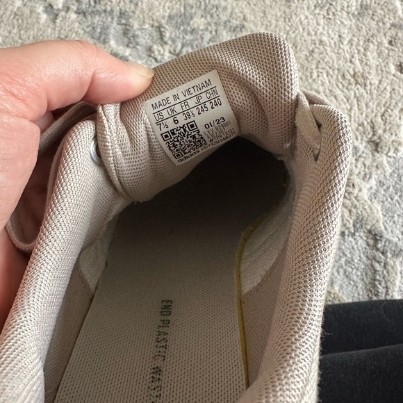 Adidas Light Tan Canvas Sneakers with White Details - Picture 3 of 5